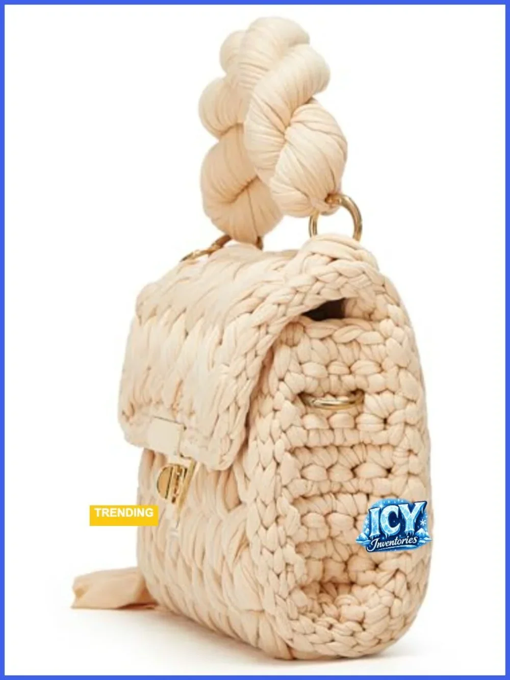 Handwoven Knit Tote Bag Crossbody Satchel Purse Shoulder Bag